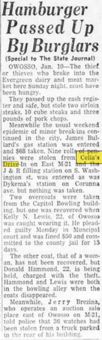 Celias Drive-In - Jan 1961Article